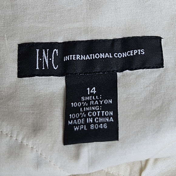 INC INTERNATIONAL CONCEPTS Women Cream Crochet Lace Romactic Top Size 14 - Picture 5 of 13